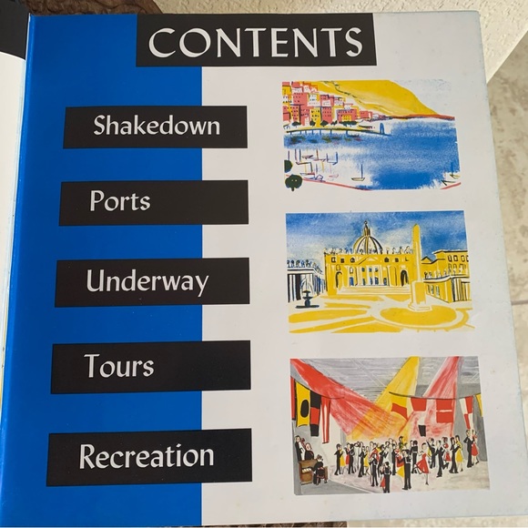 USS Coral Sea CV-43 US Navy 1956 Mediterranean Cruise Book Gibraltar Info Sheet - Picture 9 of 15